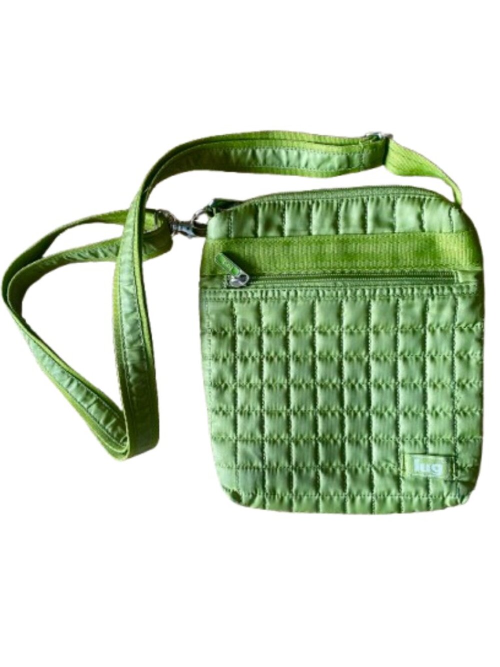 Lug Skipper Quilted Crossbody Shoulder Waist Pouch Bag Green Vegan